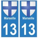 13 city of Marseille sticker plate