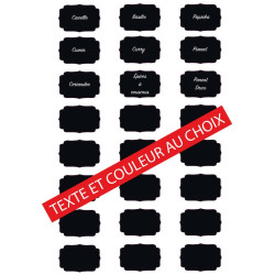 Étiquettes adhésives boîtes couleur et texte au choix