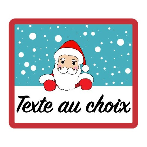 Étiquettes adhésives avec père noël pour les fêtes