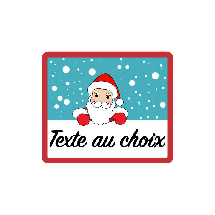 Étiquettes adhésives avec père noël pour les fêtes