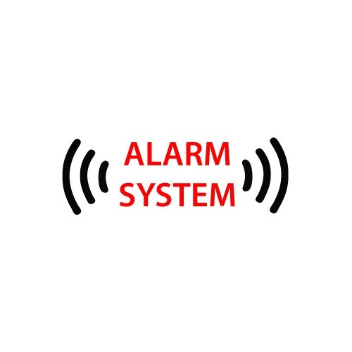 Autocollant alarme voiture sticker alarm system 16