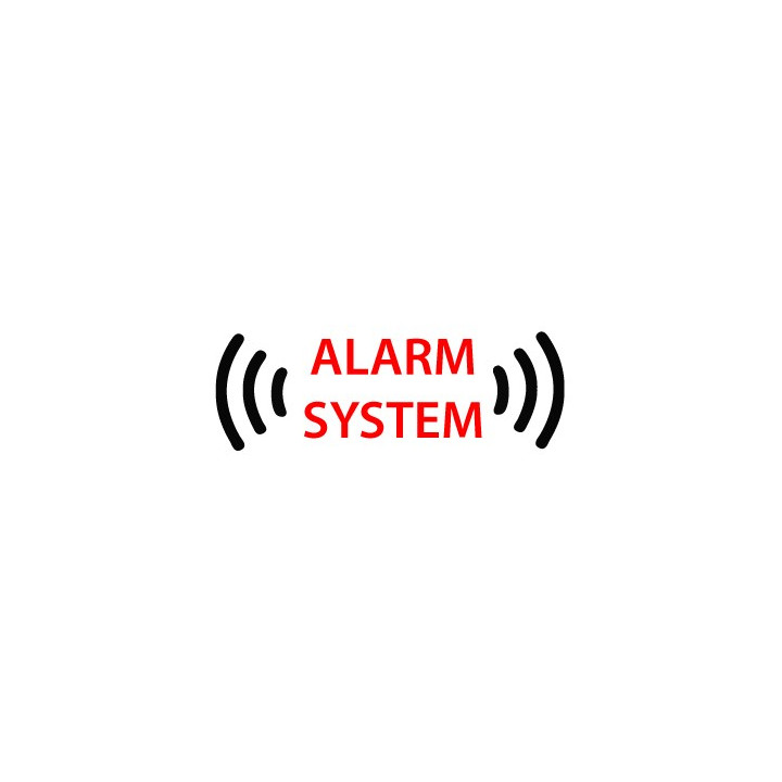 Autocollant alarme voiture sticker alarm system 16