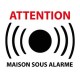 Autocollants maison sous surveillance alarme