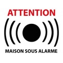 Aufkleber haus unter überwachung alarm 12