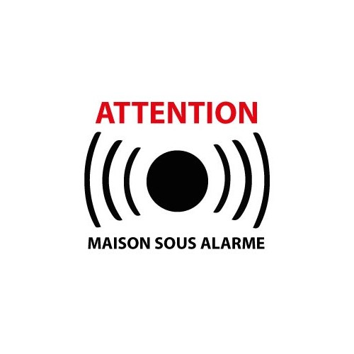 Autocollants maison sous surveillance alarme