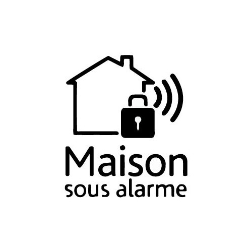 Autocollants maison sous surveillance alarme