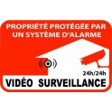 Autocollants surveillance video propriete alarme 15
