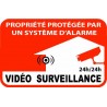 Autocollants surveillance video propriete alarme