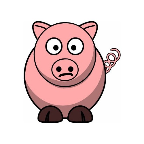 Autocollant cochon sticker adhesif