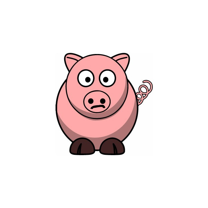 Autocollant cochon sticker adhesif