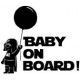 Autocollant stickers pour automobile et vitres bébé à bord dark Vador
