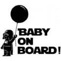 Autocollant stickers pour automobile et vitres bébé à bord dark Vador