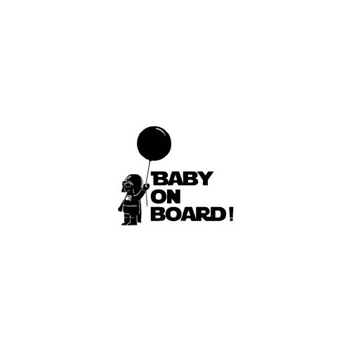 Autocollant stickers pour automobile et vitres bébé à bord dark Vador