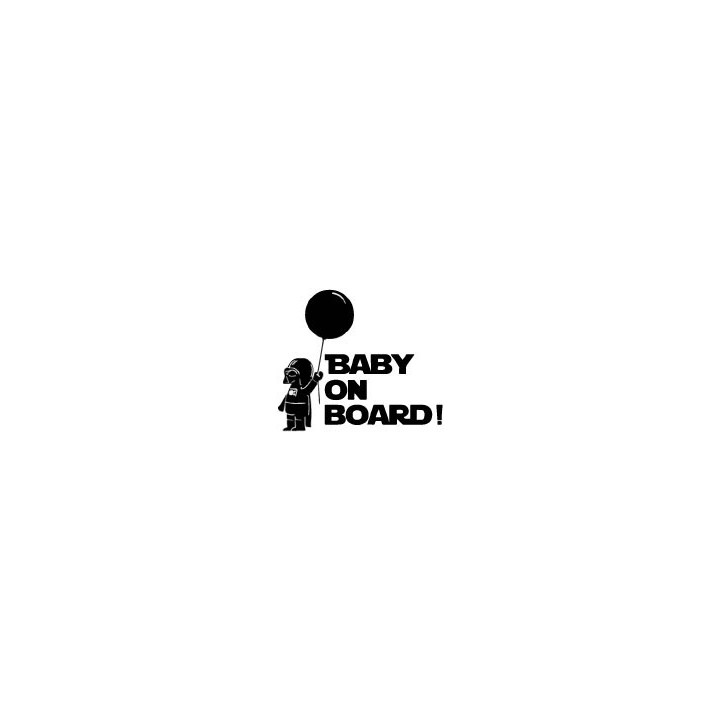 Autocollant stickers pour automobile et vitres bébé à bord dark Vador
