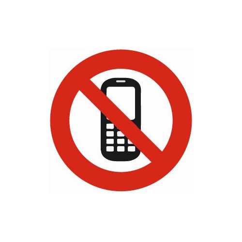 Interdiction de téléphoner autocollant sticker adhesif