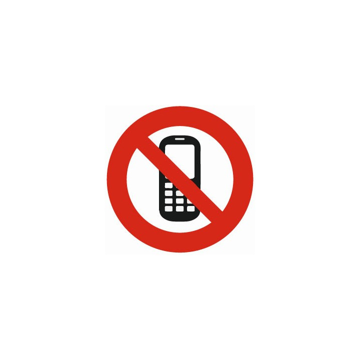 Interdiction de téléphoner autocollant sticker adhesif