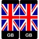 Autocollant sticker GB pour plaque moto autocollant format moto