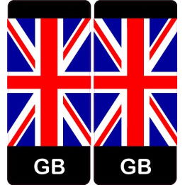 Autocollant sticker GB pour plaque moto autocollant format moto