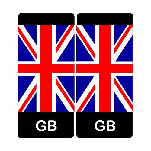 Autocollant sticker GB pour plaque moto autocollant format moto