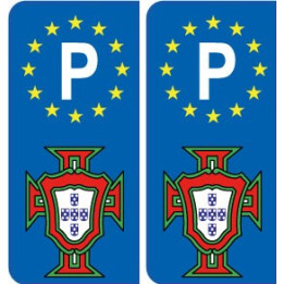 Portugal FPF F autocollant avec P Europe
