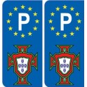 Portugal FPF F autocollant avec P Europe