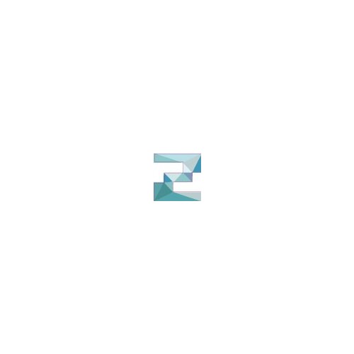 Chiffre 2 deux  - autocollant sticker triangles bleus adhésif ref67
