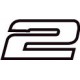 Chiffre 2 deux - autocollant sticker design dynamique adhésif ref70