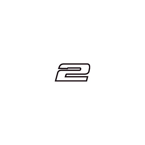 Chiffre 2 deux - autocollant sticker design dynamique adhésif ref70