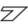 Chiffre 7 sept - autocollant sticker design dynamique adhésif ref70