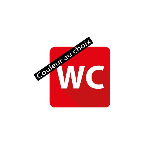 Autocollant toilette wc couleur au choix