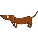 Dog Dachshund sticker decal adhesive logo 2