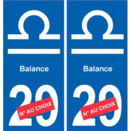 Balance astrologie autocollant plaque auto logo 1
