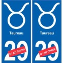 Taureau astrologie autocollant plaque auto logo 1