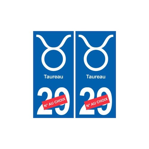 Taureau astrologie autocollant plaque auto logo 1