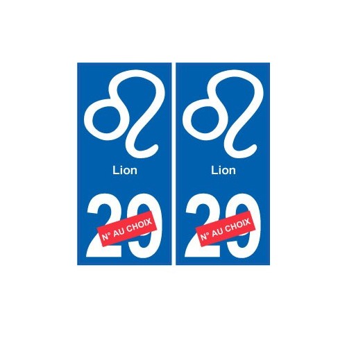 Lion astrologie autocollant plaque auto logo 1