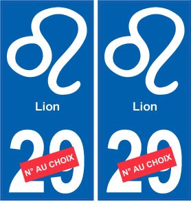 stickers immatriculation 13 horoscope astrologie les Bouches du Rhône Lion