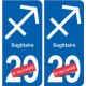 Sagittaire astrologie autocollant plaque auto logo 1