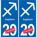 Sagittaire astrologie autocollant plaque auto logo 1