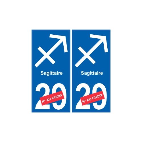 Sagittaire astrologie autocollant plaque auto logo 1