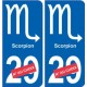 Scorpion astrologie autocollant plaque auto logo 1