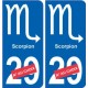 Scorpion astrologie autocollant plaque auto logo 1