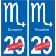 Scorpion astrologie autocollant plaque auto logo 1