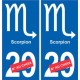 Scorpion astrologie autocollant plaque auto logo 1