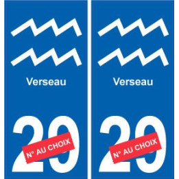 Verseau astrologie autocollant plaque auto logo 1