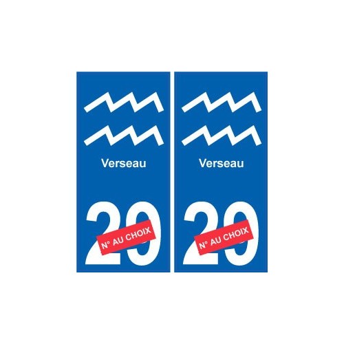 Verseau astrologie autocollant plaque auto logo 1