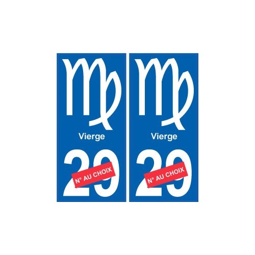 Vierge astrologie autocollant plaque auto logo 1