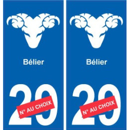 Bélier astrologie autocollant plaque auto logo 1