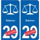 Balance astrologie autocollant plaque auto logo 2