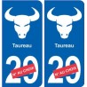 Taureau astrologie autocollant plaque auto logo 2