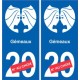 Gémeaux astrologie autocollant plaque auto logo 2